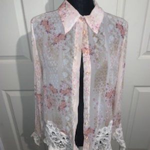 Sheer Floral Haley Bob Blouse